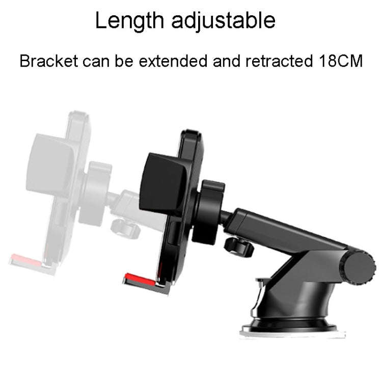 Air Vent Model Car Cell Phone Telescopic Holder Universal Automobile Navigation Bracket(Black)