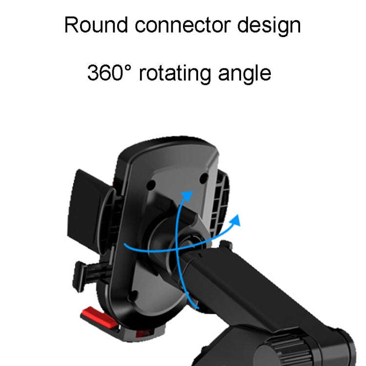 Air Vent Model Car Cell Phone Telescopic Holder Universal Automobile Navigation Bracket(Black)