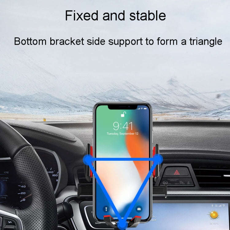 Air Vent Model Car Cell Phone Telescopic Holder Universal Automobile Navigation Bracket(Black)