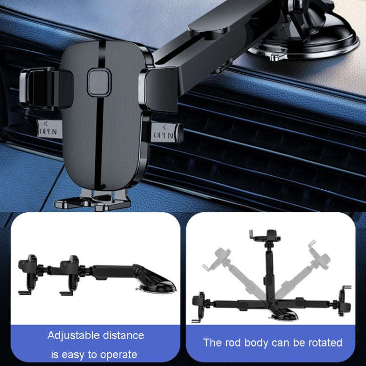 2 In 1 Car Cell Phone Telescopic Holder Universal Automobile Navigation Bracket