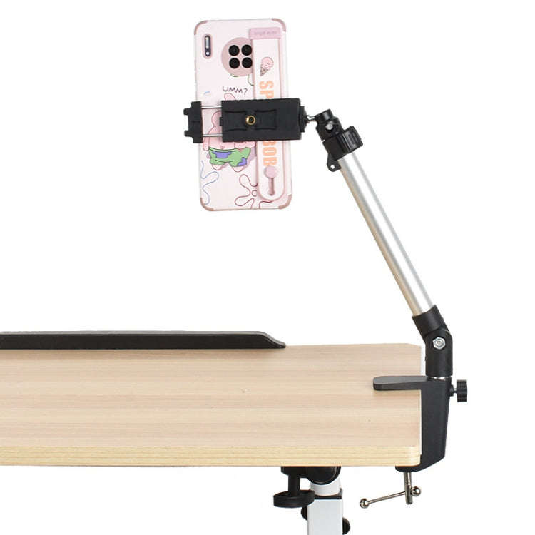 Aluminum Tube Cell Phone Live Streaming Telescopic Pole Desktop C-Clip Cell Phone Overhead Photo ...