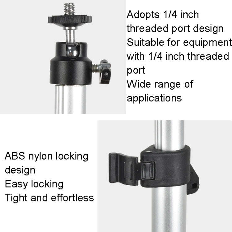 Aluminum Tube Cell Phone Live Streaming Telescopic Pole Desktop C-Clip Cell Phone Overhead Photo ...