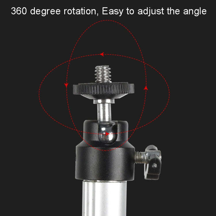 Aluminum Tube Cell Phone Live Streaming Telescopic Pole Desktop C-Clip Cell Phone Overhead Photo ...