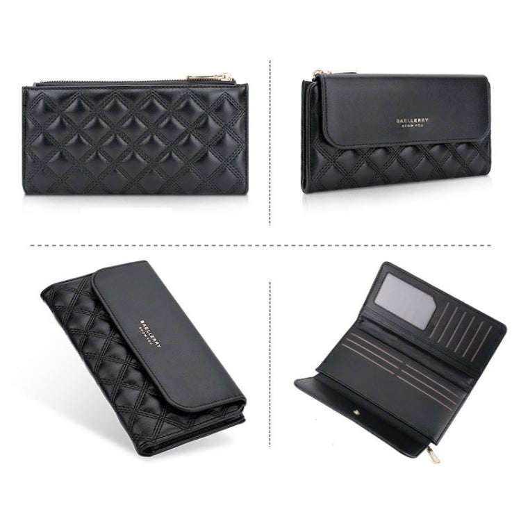 Baellerry N2403 Ladies Long Wallet with Multiple Card Slots Large Capacity Tri-fold Clutch Bag, C...