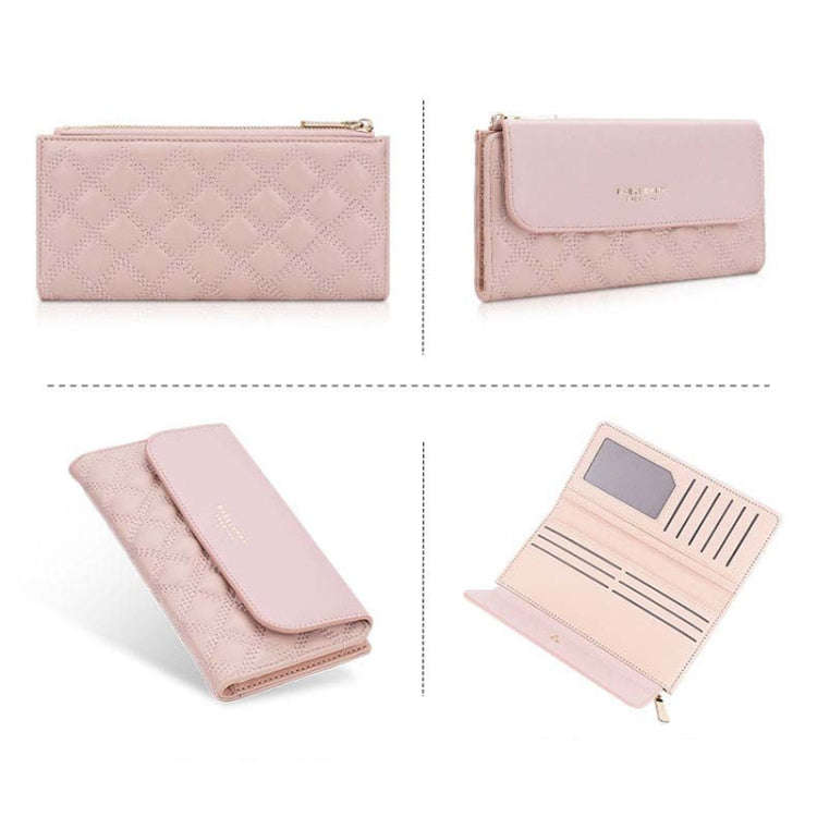 Baellerry N2403 Ladies Long Wallet with Multiple Card Slots Large Capacity Tri-fold Clutch Bag, C...