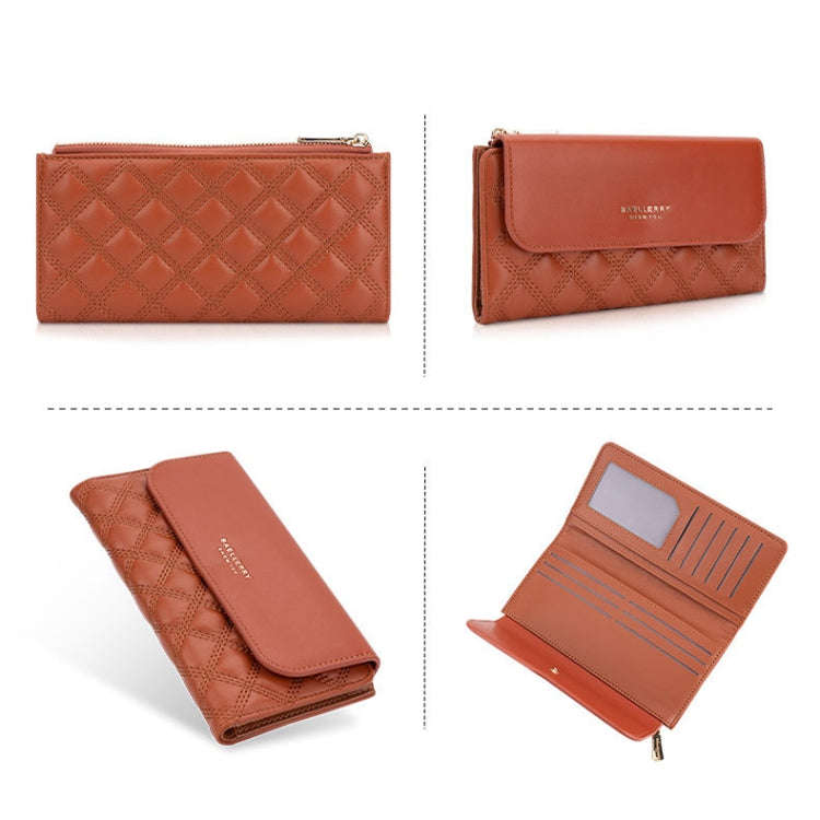 Baellerry N2403 Ladies Long Wallet with Multiple Card Slots Large Capacity Tri-fold Clutch Bag, C...