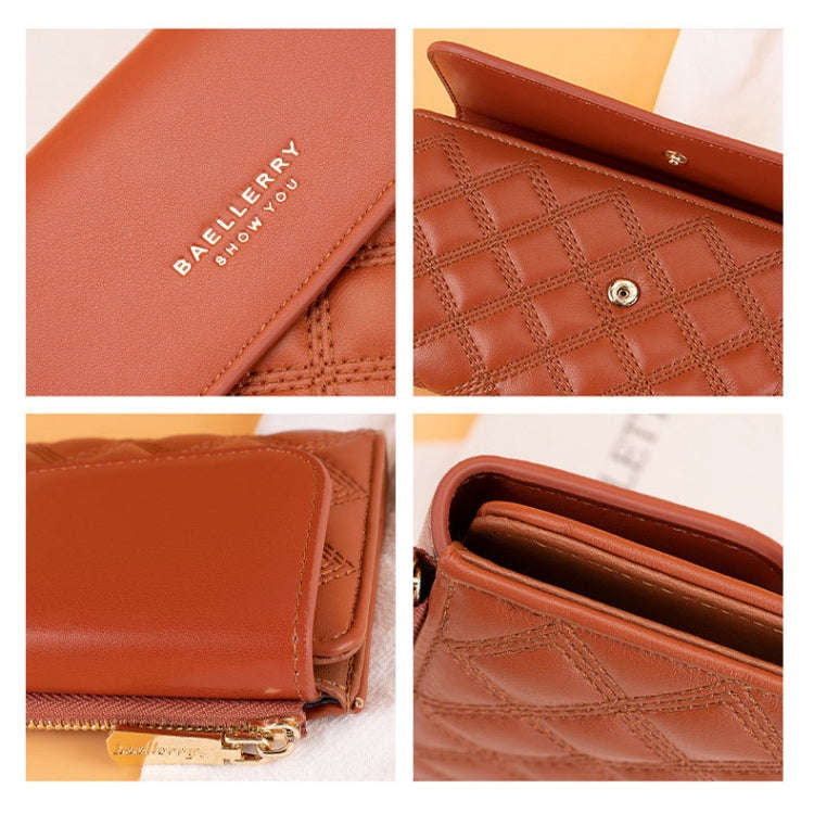 Baellerry N2403 Ladies Long Wallet with Multiple Card Slots Large Capacity Tri-fold Clutch Bag, C...