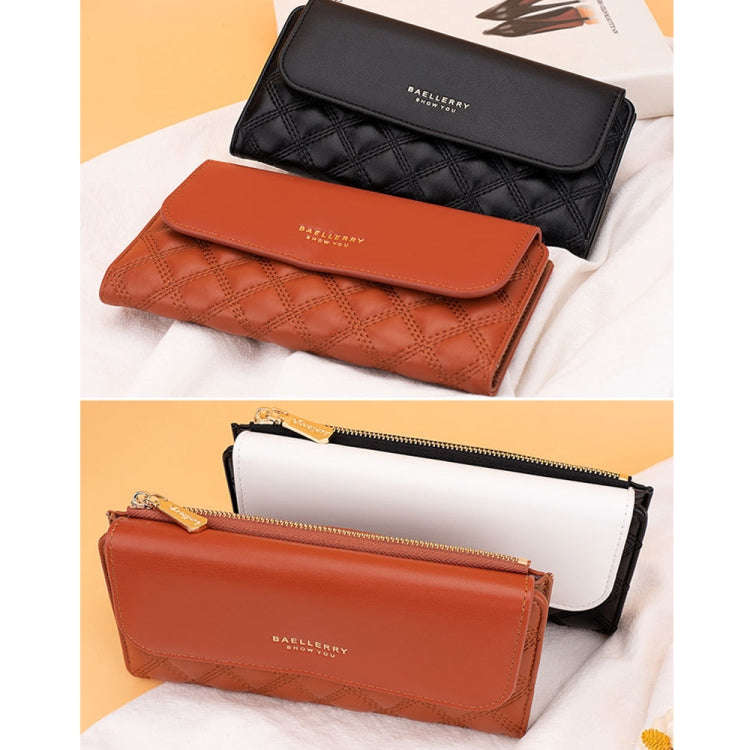 Baellerry N2403 Ladies Long Wallet with Multiple Card Slots Large Capacity Tri-fold Clutch Bag, C...