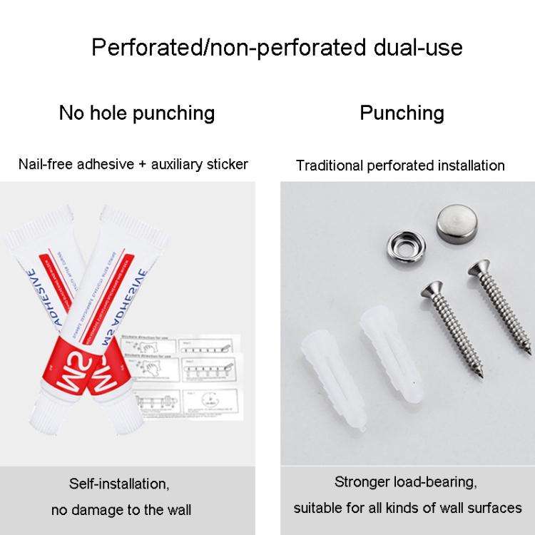 Hotel Stainless Steel Soap Dispenser Home Wall Mounted No Punch Press To Soap Bottle, Style: Squa...