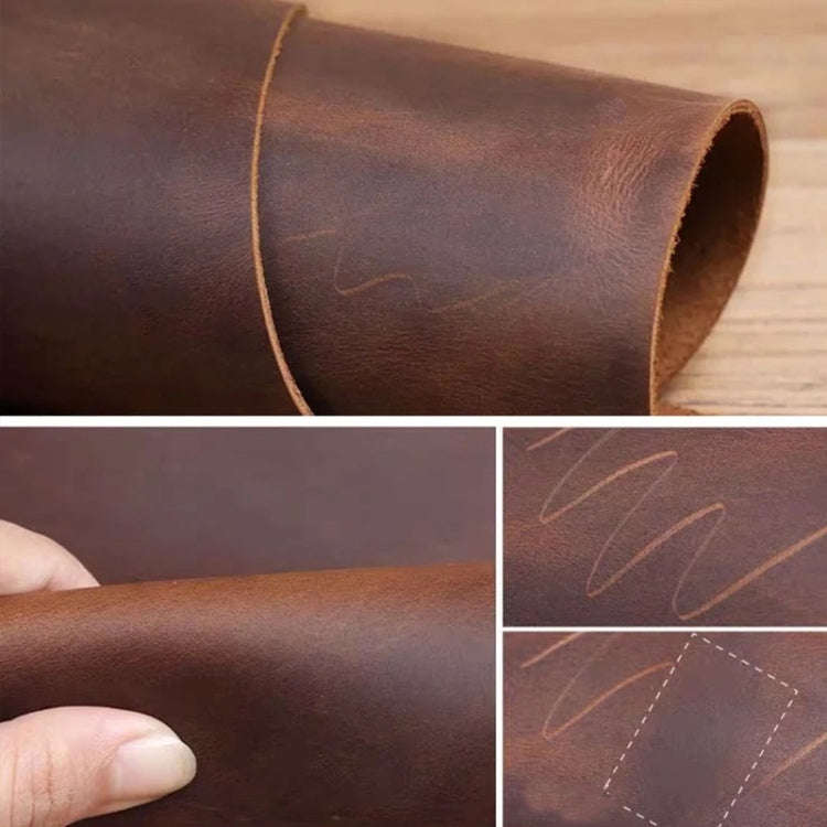 Vintage Leather Bookmark Clip Handmade Magnetic Corner Page Bookmarks(Crazy Horse Black)