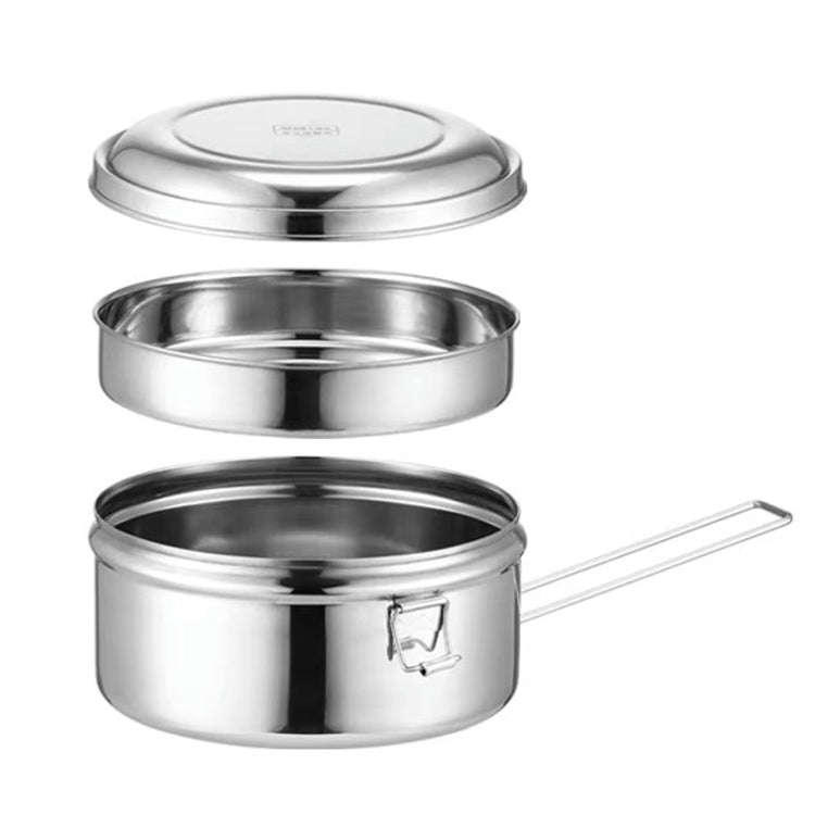 14cm Double Layer 304 Stainless Steel Round Lunch Box