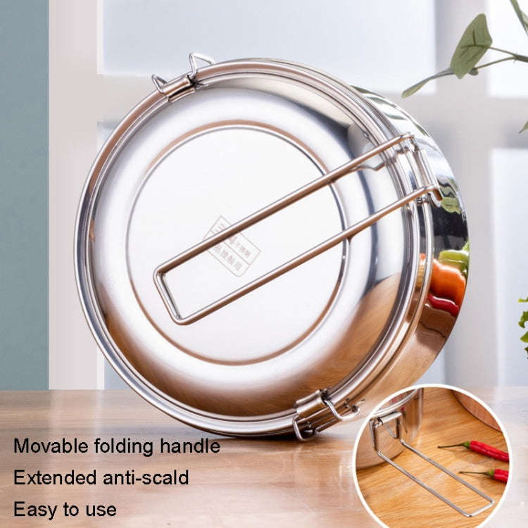14cm Double Layer 304 Stainless Steel Round Lunch Box