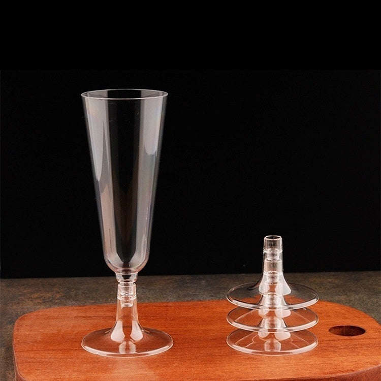 Plastic Transparent Removable Goblet Split Red Wine Cocktail Glass Mousse Cup Dessert Cup(Transpa...