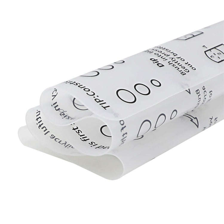 40x30x0.06cm Silicone Manicure Pads Palette Practice Table Mats(White)