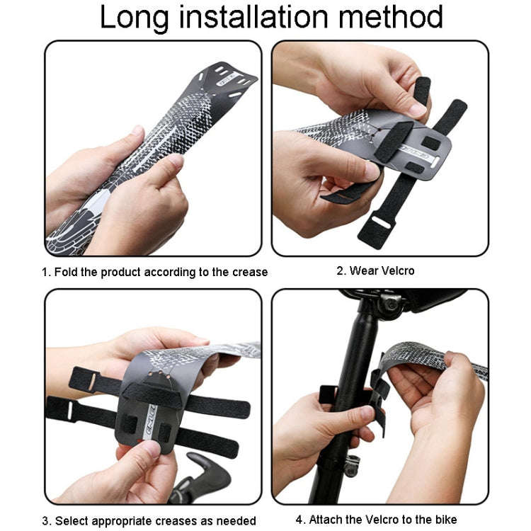 ENLEE E-641316 6pcs /Set Bicycle Extended Front And Rear Mudguards Road Bike Quick Detachable Fen...
