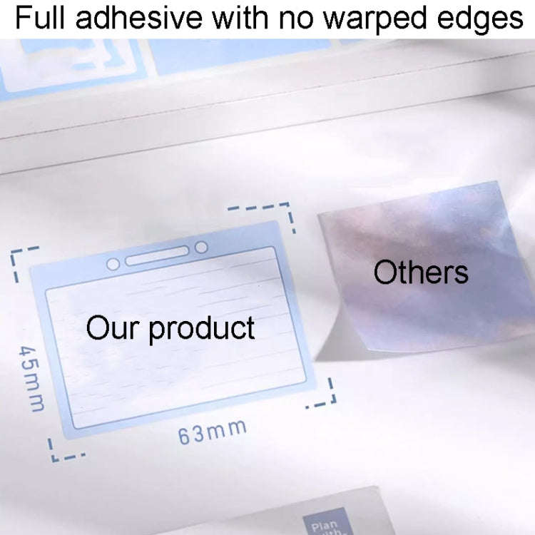 256pcs /Box Pull Out Sticky Notes Office Memo Ticket Paper(Gradient Blue)