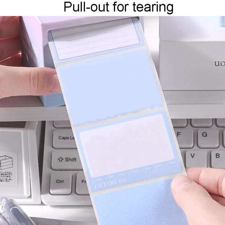 256pcs /Box Pull Out Sticky Notes Office Memo Ticket Paper(Gradient Green)