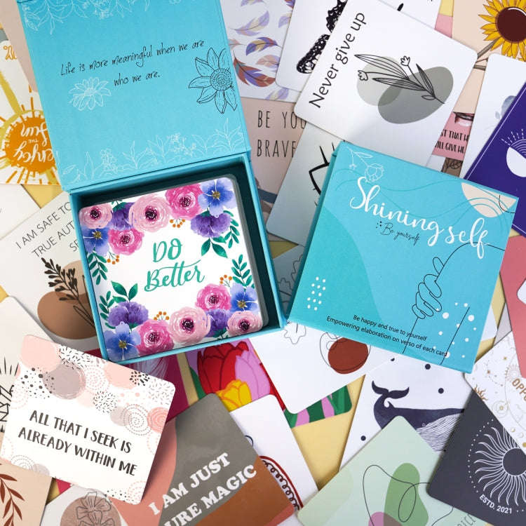 50 Sheets Women Inspirational Cards Affirming Positive English Encouragement Greeting Card Set(KP...