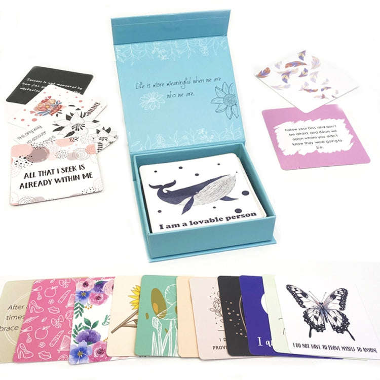 50 Sheets Women Inspirational Cards Affirming Positive English Encouragement Greeting Card Set(KP...