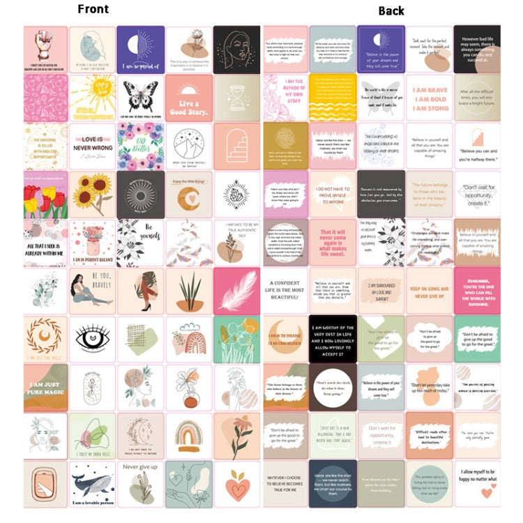 50 Sheets Women Inspirational Cards Affirming Positive English Encouragement Greeting Card Set(KP...