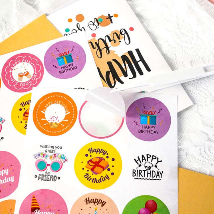 24pcs /Set Happy Birthday Greeting Card With Envelopes And Stickers Set(KP002)