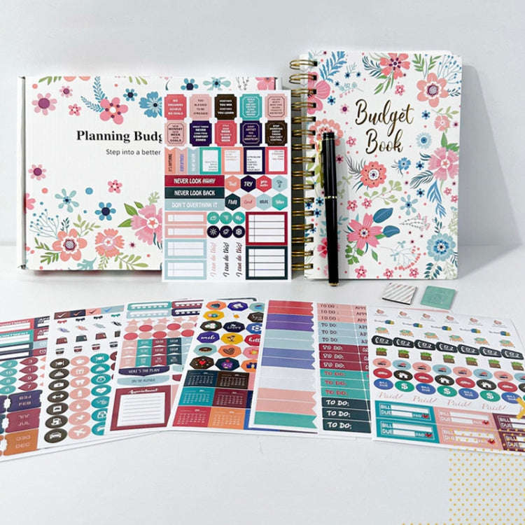 Weekly and Monthly Planner & Sticker Set Schedule Handbook Budget Notebook(JH001)