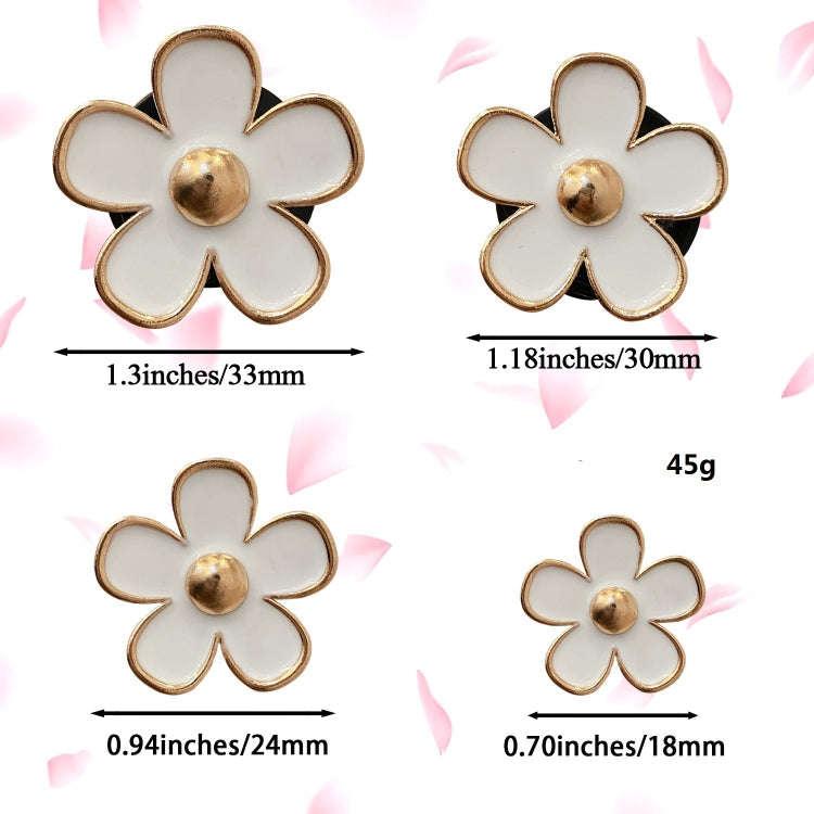 4pcs/set Small Chrysanthemum Perfume Alloy Jewelry Car Air Outlet Decoration Clip, Color: Blue