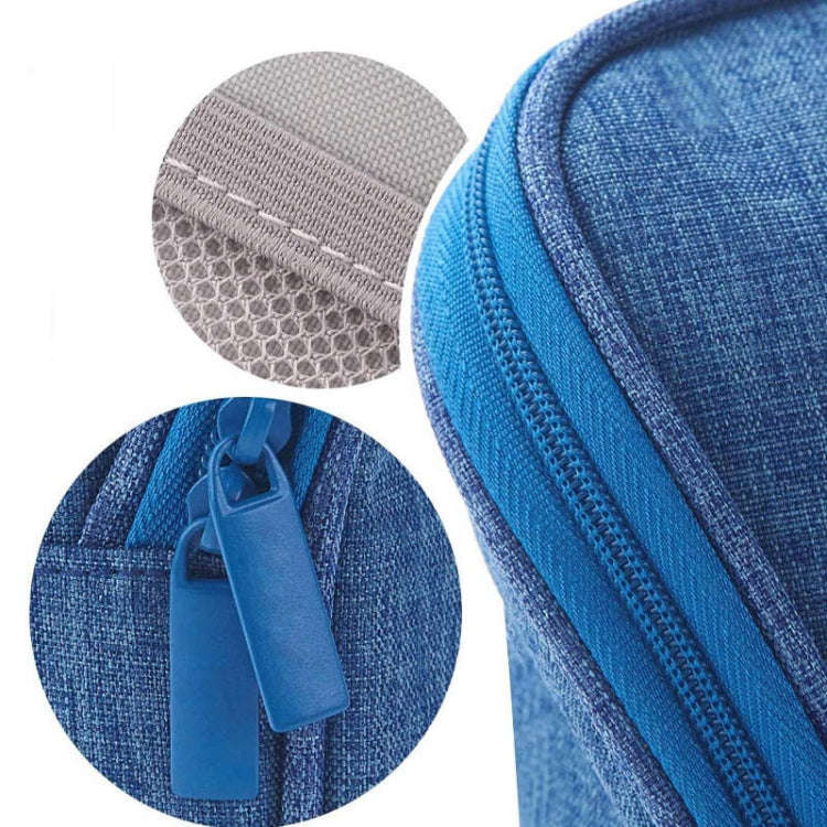 Large Capacity Upright Pencil Case Portable Office Exam Stationery Bag(Blue)
