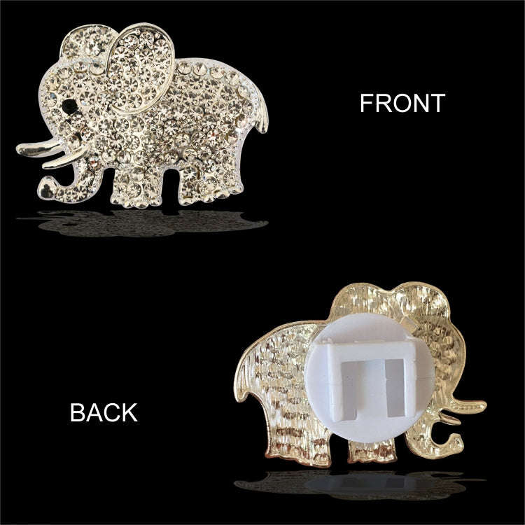 Metal Rhinestone Elephant Car Air Vent Aromatherapy Clip(Silver)