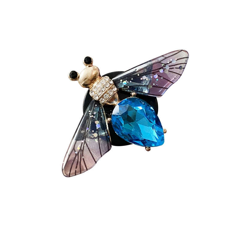3pcs/set Metal Butterfly Dragonfly Bee Car Air Vent Aromatherapy Decorative Clip(Blue)