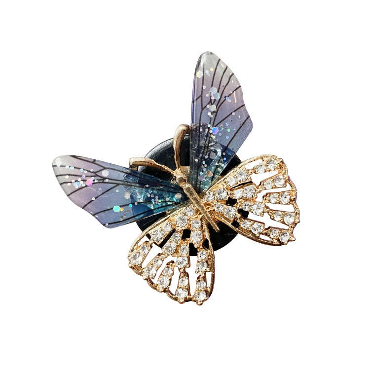 3pcs/set Metal Butterfly Dragonfly Bee Car Air Vent Aromatherapy Decorative Clip(Blue)