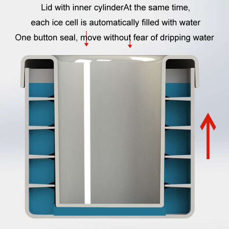 Cylindrical Silicone Ice Cube Cup Ice Making Mold(Yellow)