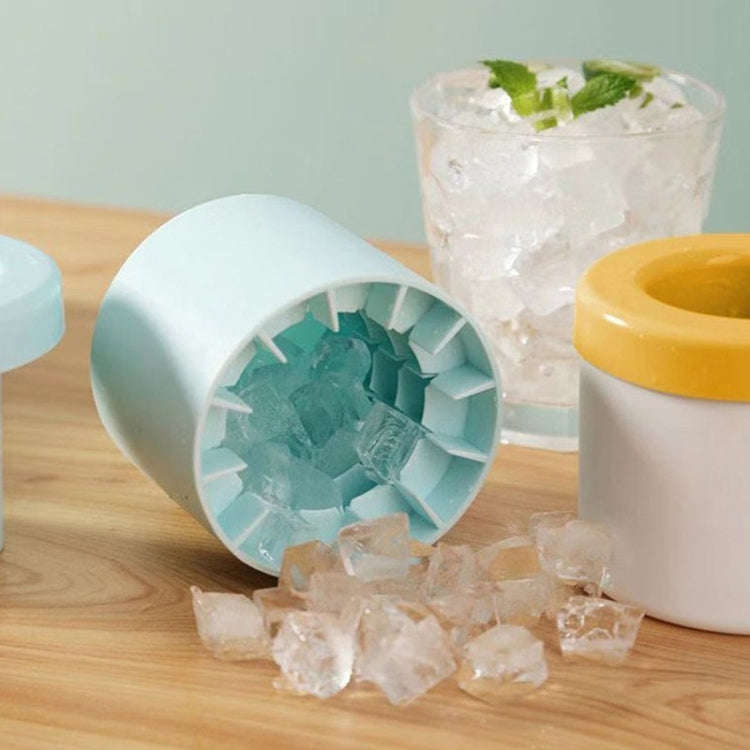 Cylindrical Silicone Ice Cube Cup Ice Making Mold(Blue)