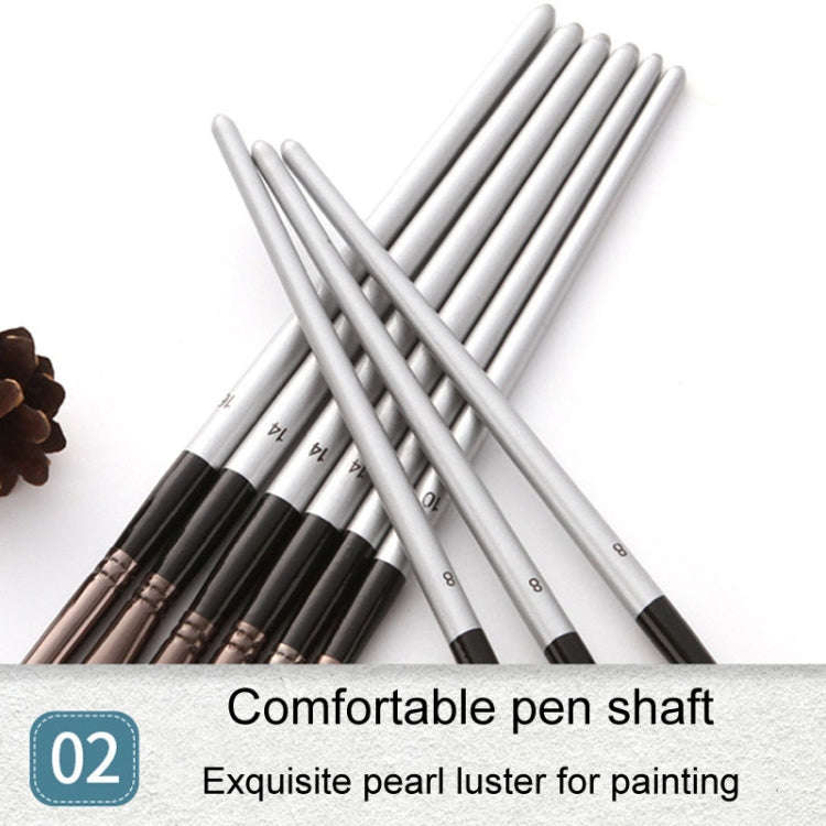 ZHU TING 24pcs /Set Nylon Bristle Paintbrush Set Painting Watercolor Brushes With Cloth Bag(Silve...