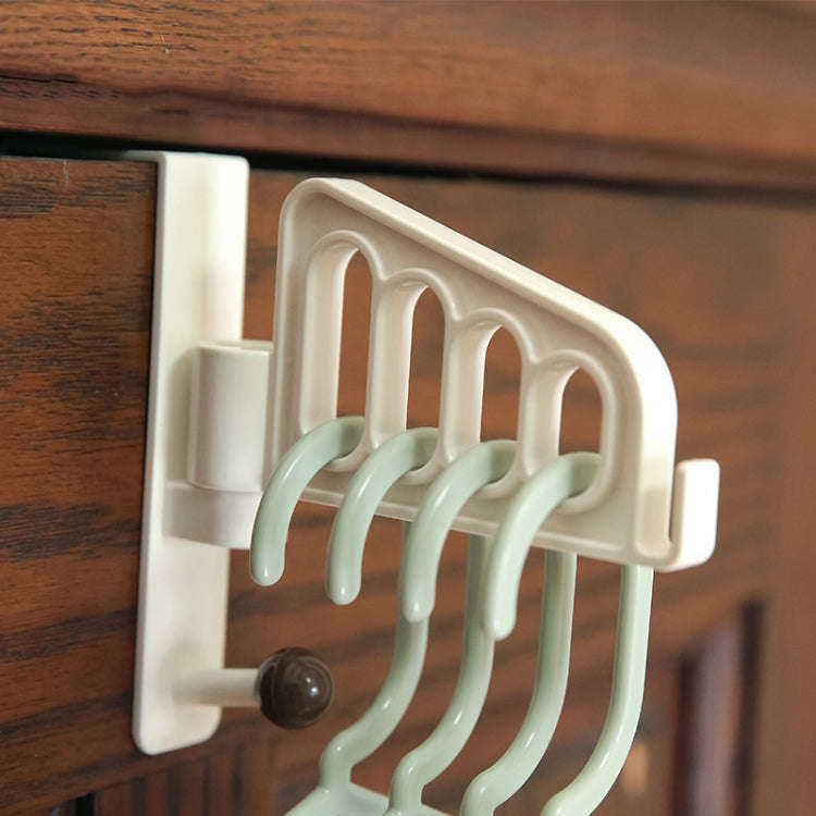 Rotating Clothes Hook Behind Bathroom Door Door-mounted Hanging Coat Rack(White)