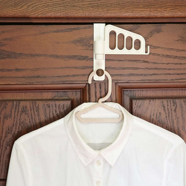Rotating Clothes Hook Behind Bathroom Door Door-mounted Hanging Coat Rack(White)