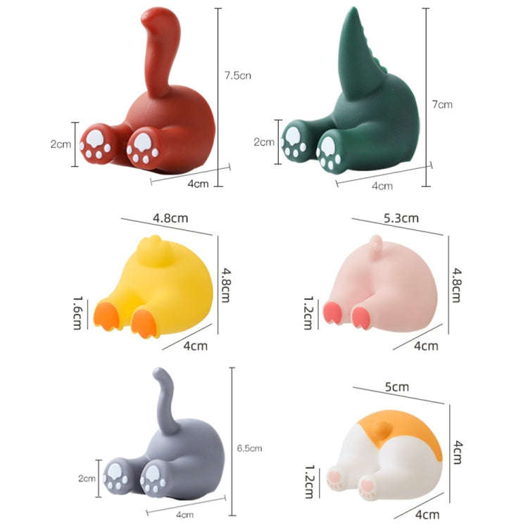 Cartoon Animal Punch-free Hook Traceless Plug Holder Bathroom Cute Toothbrush Hanger, Spec: Corgi...