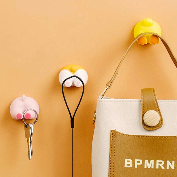 Cartoon Animal Punch-free Hook Traceless Plug Holder Bathroom Cute Toothbrush Hanger, Spec: Corgi...
