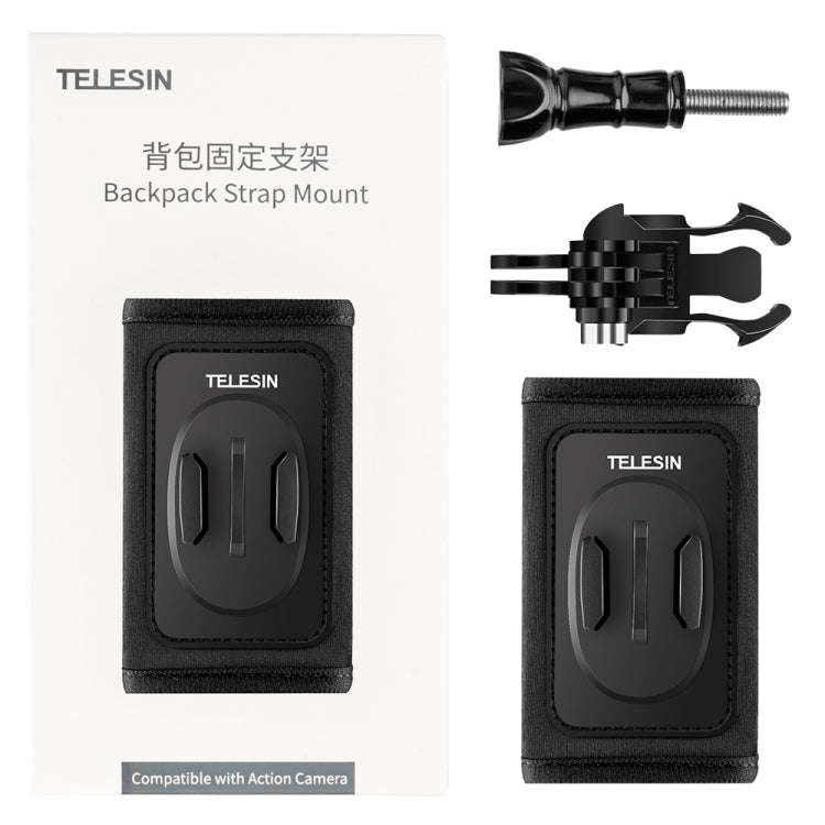 TELESIN Backpack Shoulder Strap Bracket Mount for GoPro Hero / Insta360 /  SJCAM / DJI Action Acc...