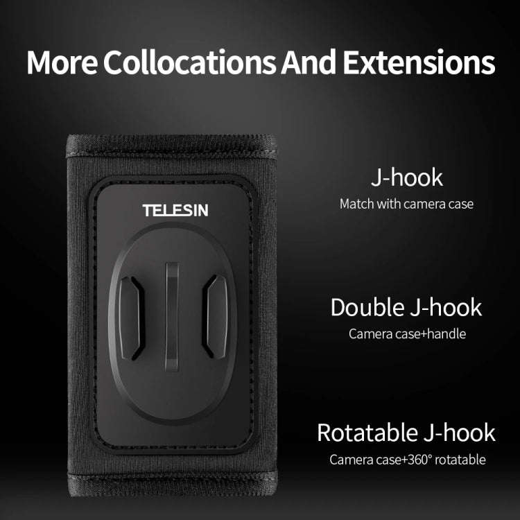 TELESIN Backpack Shoulder Strap Bracket Mount for GoPro Hero / Insta360 /  SJCAM / DJI Action Acc...
