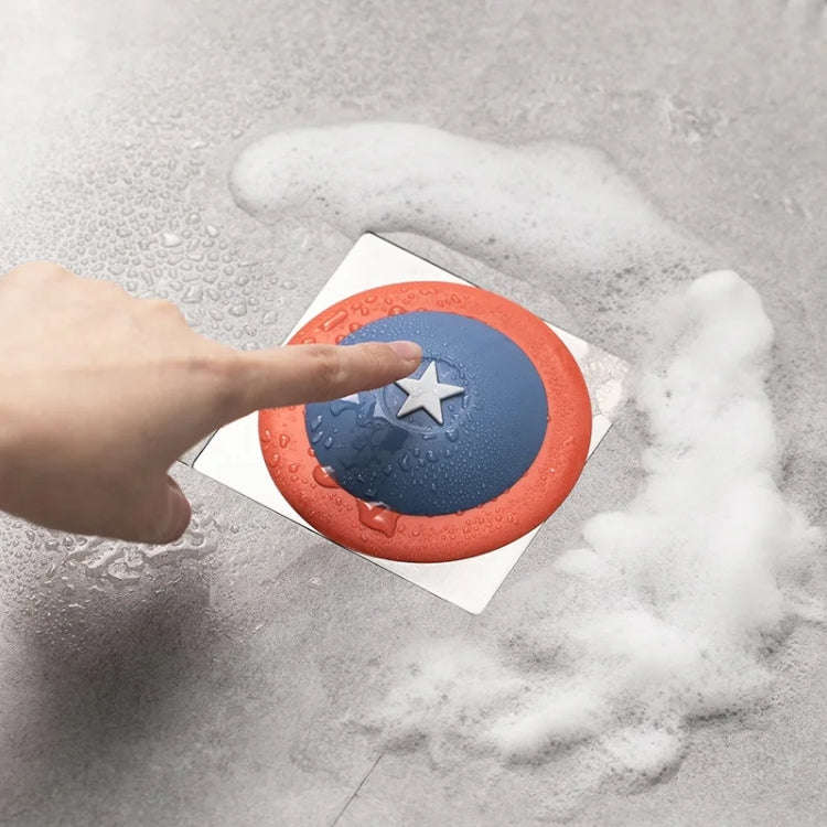 Push Switch Kitchen Sink Filter Deodorizer Cover(Blue)