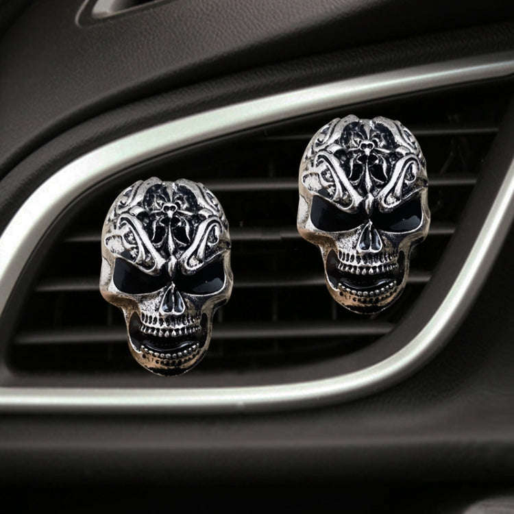 Retro Skull Car Aromatherapy Air Conditioner Air Outlet Clip(Photo Color)
