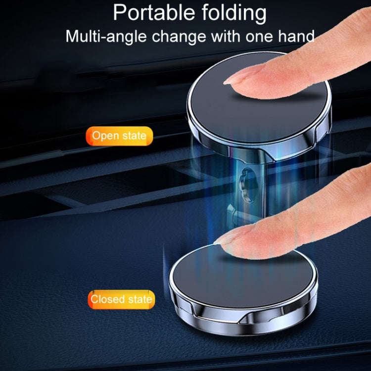 Magnetic Car Phone Holder Automobile Rotatable Multifunctional Folding Stands(Black)