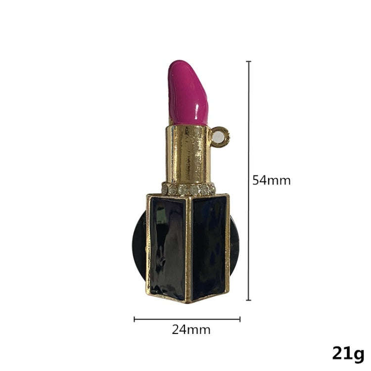 2pcs/Set Lipstick Diamond-Encrusted Car Air Vent Aroma Diffuser Clip(Red)
