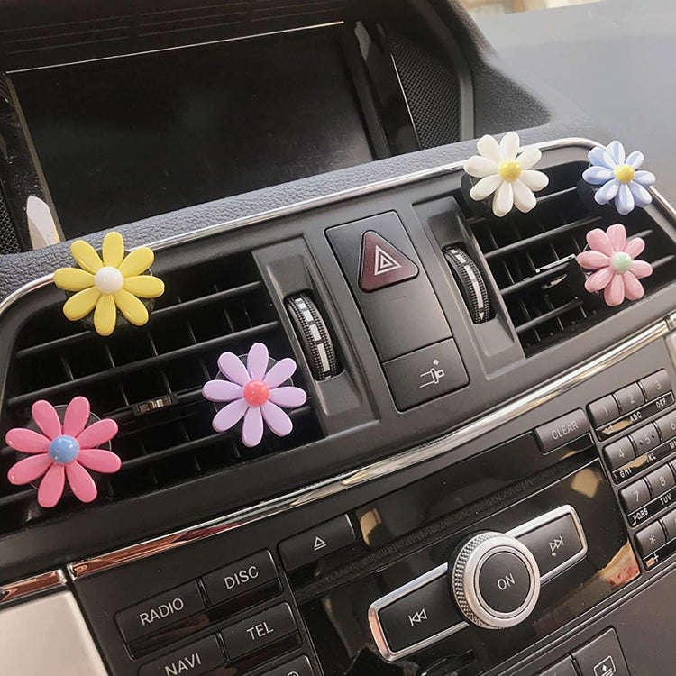 Colorful Daisy Car Decorative Air Vent Aromatherapy Clip, Color: Blue