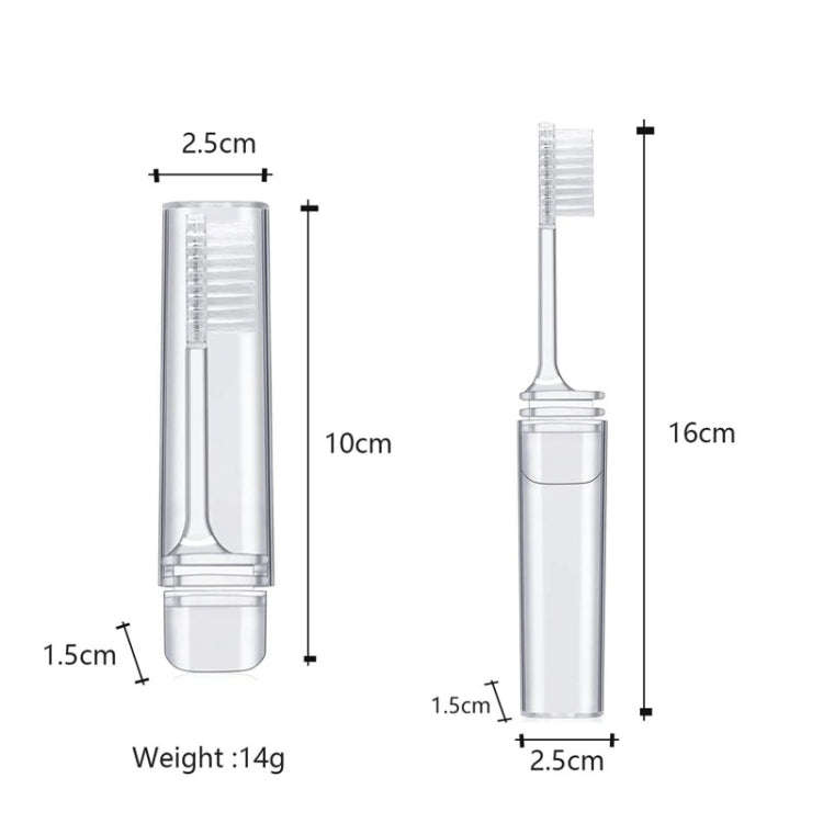 Foldable Toothbrush Set For Traveling Business Portable Hotel Transparent Storage Toothbrush, Pac...