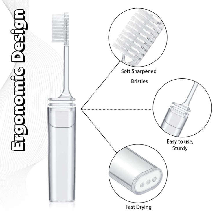 Foldable Toothbrush Set For Traveling Business Portable Hotel Transparent Storage Toothbrush, Pac...
