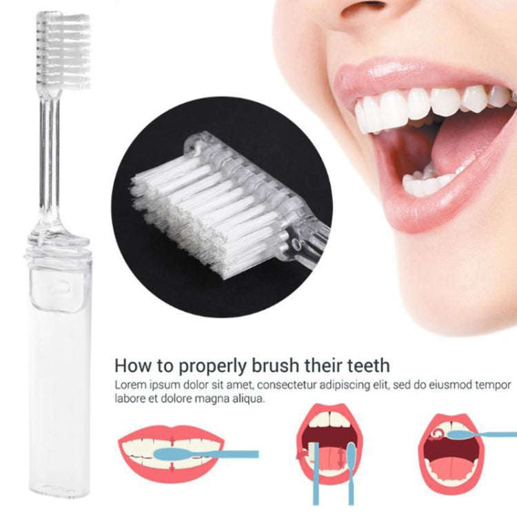 Foldable Toothbrush Set For Traveling Business Portable Hotel Transparent Storage Toothbrush, Pac...