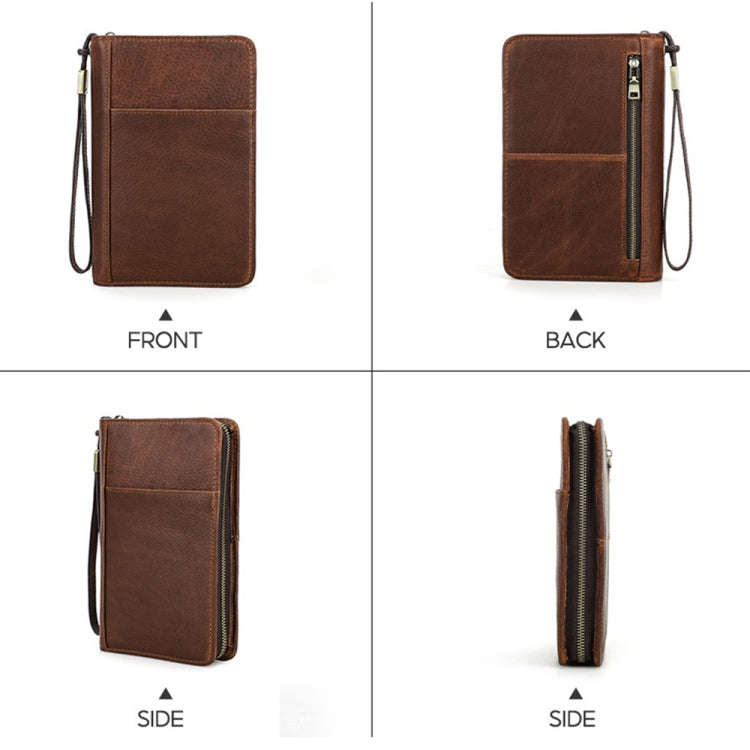 CONTACTS FAMILY CF5009 Genuine Leather Multifunctional Travel Convenient Cigar Box with Wrist Str...
