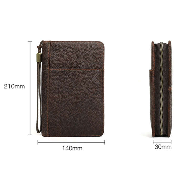 CONTACTS FAMILY CF5009 Genuine Leather Multifunctional Travel Convenient Cigar Box with Wrist Str...